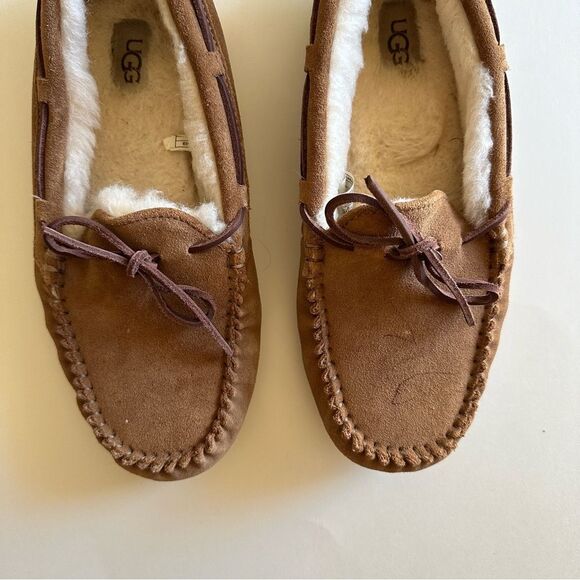 Ugg Dakota Chestnut Wool Lined Suede Slippers - Picture 3 of 10